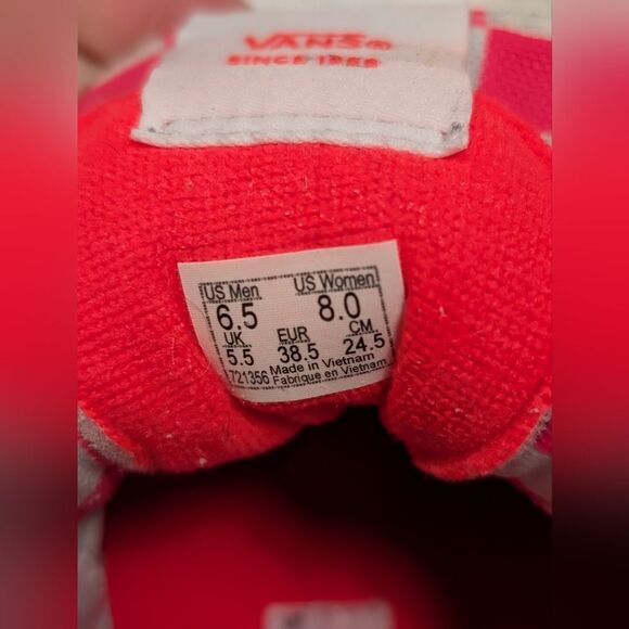 Rare Vans Sk8-Hi Wingtip Leather Sneakers Salmon Pink Y2K Retro Indie Sleaze 8 - Picture 3 of 9